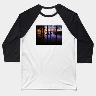 Autumn tree reflection in water landscape photography Baseball T-Shirt